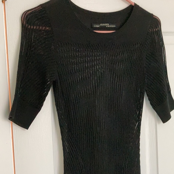 Allsaints Black knit sheer dress - Picture 5 of 5